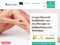Website Screenshot Comfort Clinic Laser Hair Removal & Skincare