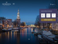 Luxury Suites Amsterdam website screenshot