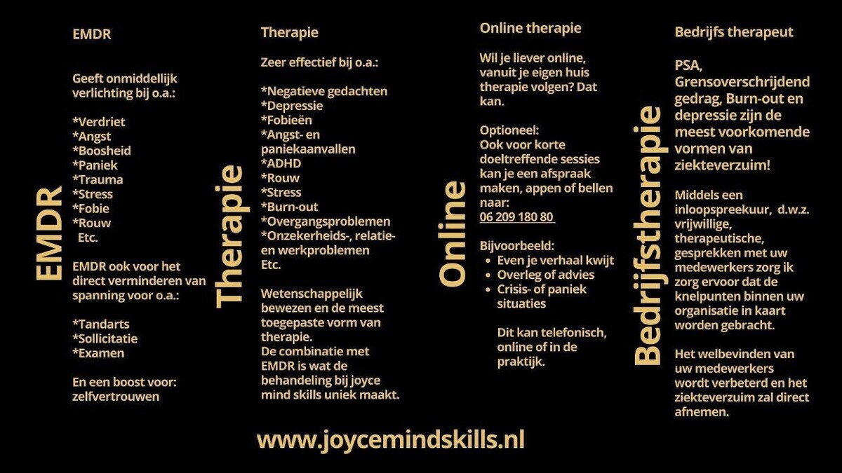 Foto's joyce mind skills Therapie & EMDR