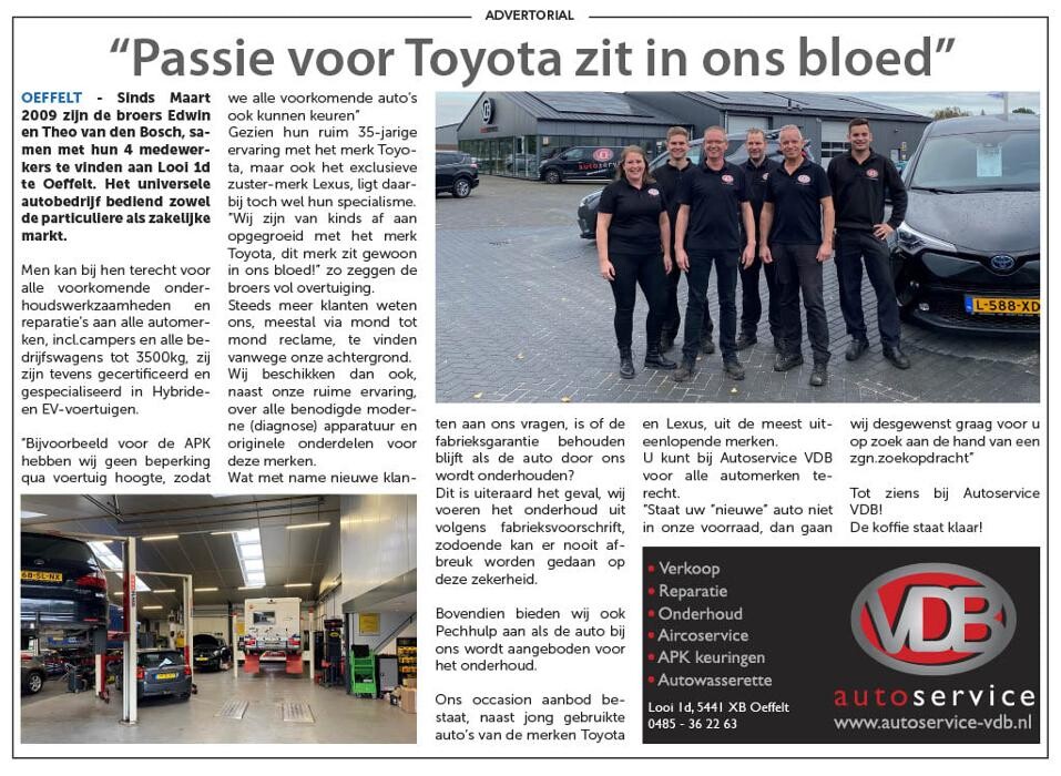 Foto's Autoservice VDB | VETOS Merkspecialist in Toyota & Lexus