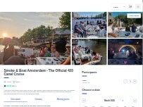Website Screenshot Smoke & Boat Amsterdam - The Official 420 Canal Cruise