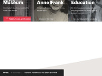 Anne Frank Huis website screenshot