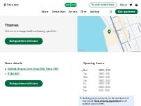 Website Screenshot Specsavers Optometrists & Audiology - Thames