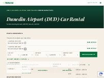 Website Screenshot National Car Rental - Dunedin Airport