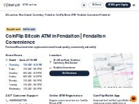 Website Screenshot CoinFlip Bitcoin ATM - Fendalton Convenience (Fendalton)