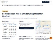 Website Screenshot CoinFlip Bitcoin ATM - MetroMart Lichfield (Christchurch)