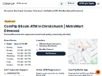 Website Screenshot CoinFlip Bitcoin ATM - MetroMart Elmwood (Christchurch)