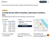 Website Screenshot CoinFlip Bitcoin ATM - Metromart Hamilton City (Hamilton)
