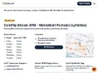 Website Screenshot CoinFlip Bitcoin ATM - MetroMart Portside (Lyttelton)