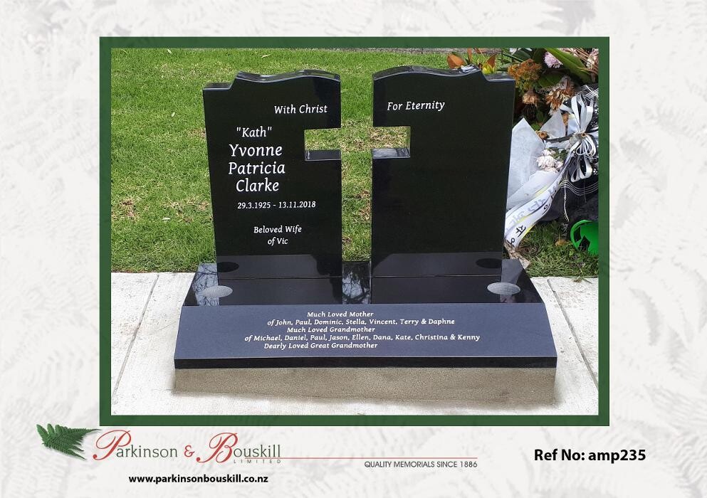 Images Parkinson & Bouskill Headstones Onehunga
