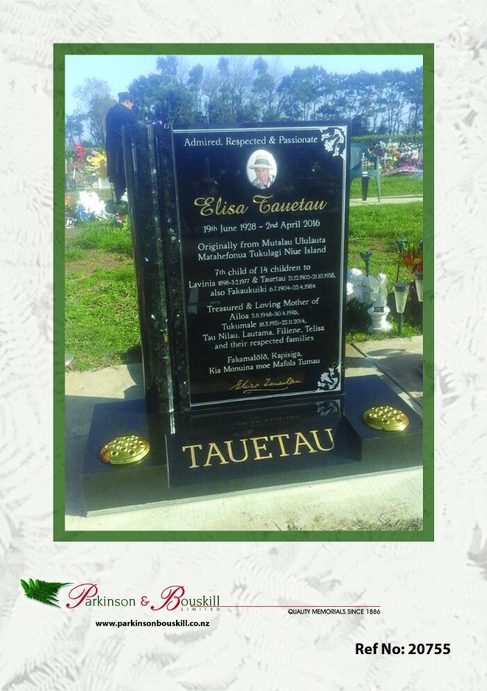 Images Parkinson & Bouskill Headstones Onehunga
