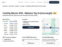 Website Screenshot CoinFlip Bitcoin ATM - Waitomo Tay St (Invercargill)