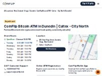Website Screenshot CoinFlip Bitcoin ATM - Caltex - City North (Dunedin)