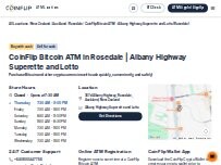Website Screenshot CoinFlip Bitcoin ATM - Albany Highway Superette and Lotto (Rosedale)