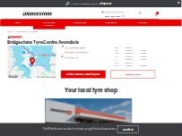 Website Screenshot Bridgestone Tyre Centre - Rowes Tyres