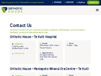 Website Screenshot Orthotic House - Te Kūiti (Inside Maniapoto Whanau Ora Centre)