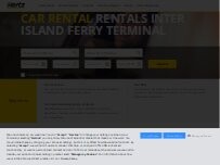 Website Screenshot Hertz Car Rental Picton Ferry Terminal