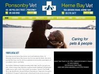 Ponsonby Veterinary Centre website screenshot