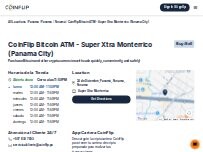Website Screenshot CoinFlip Bitcoin ATM - Super Xtra Monterrico (Panama City)