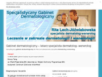 Specjalistyczny Gabinet Dermatologiczny Rita Lech-Jóźwiakowska spec Dermatolog-Wenerolog website screenshot