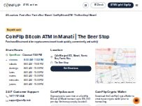 Website Screenshot CoinFlip Bitcoin ATM - The Beer Stop (Manatí)