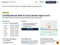 Website Screenshot CoinFlip Bitcoin ATM - Gravity Vape Inc #3 (Loíza)