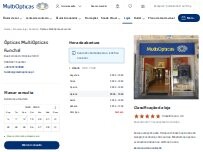 Website Screenshot Ópticas MultiOpticas Funchal