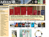 Arken bokhandel website screenshot