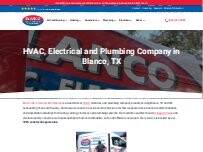Website Screenshot Blanco AC, Electrical, & Plumbing