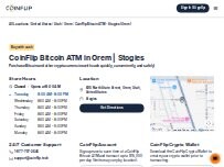 Website Screenshot CoinFlip Bitcoin ATM - Stogies (Orem)