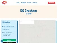 Website Screenshot Dairy Queen