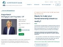 Website Screenshot Angie Kasch - Mortgage Lender - Northwest Bank