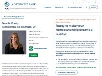 Website Screenshot Noelle Kneip - Mortgage Lender - Northwest Bank