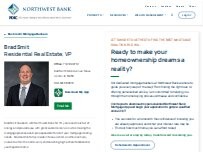 Website Screenshot Brad Smit - Mortgage Lender - Northwest Bank