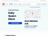 Website Screenshot Dairy Queen
