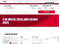 Website Screenshot Avis Car Rental