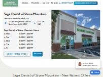 Website Screenshot Sage Dental of Stone Mountain