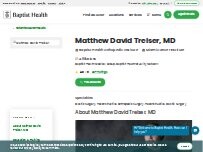 Website Screenshot Matthew David Treiser, MD