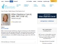 Website Screenshot Kiften Stephens Carroll, MSN, FNP, CPNP-AC