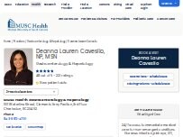 Website Screenshot Deanna Lauren Caveslio, NP, MSN