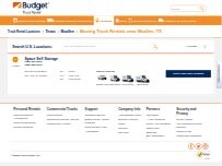 Website Screenshot Budget Truck Rental