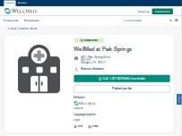 Website Screenshot WellMed at Park Springs