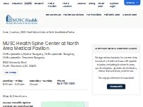 Website Screenshot MUSC Health Spine Center at North Area Medical Pavilion