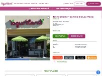 Website Screenshot Yogurtland San Clemente
