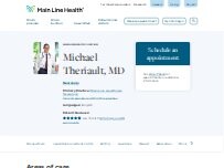 Website Screenshot Michael Theriault, MD