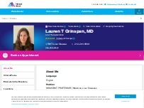 Website Screenshot Lauren Grinspan, MD
