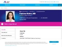 Website Screenshot Fahima Mahir, MD