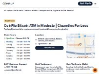 Website Screenshot CoinFlip Bitcoin ATM - Cigarettes For Less (Modesto)