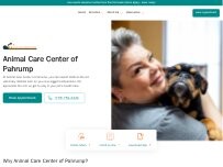 Website Screenshot Animal Care Center of Pahrump