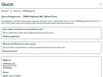 Website Screenshot Quest Diagnostics